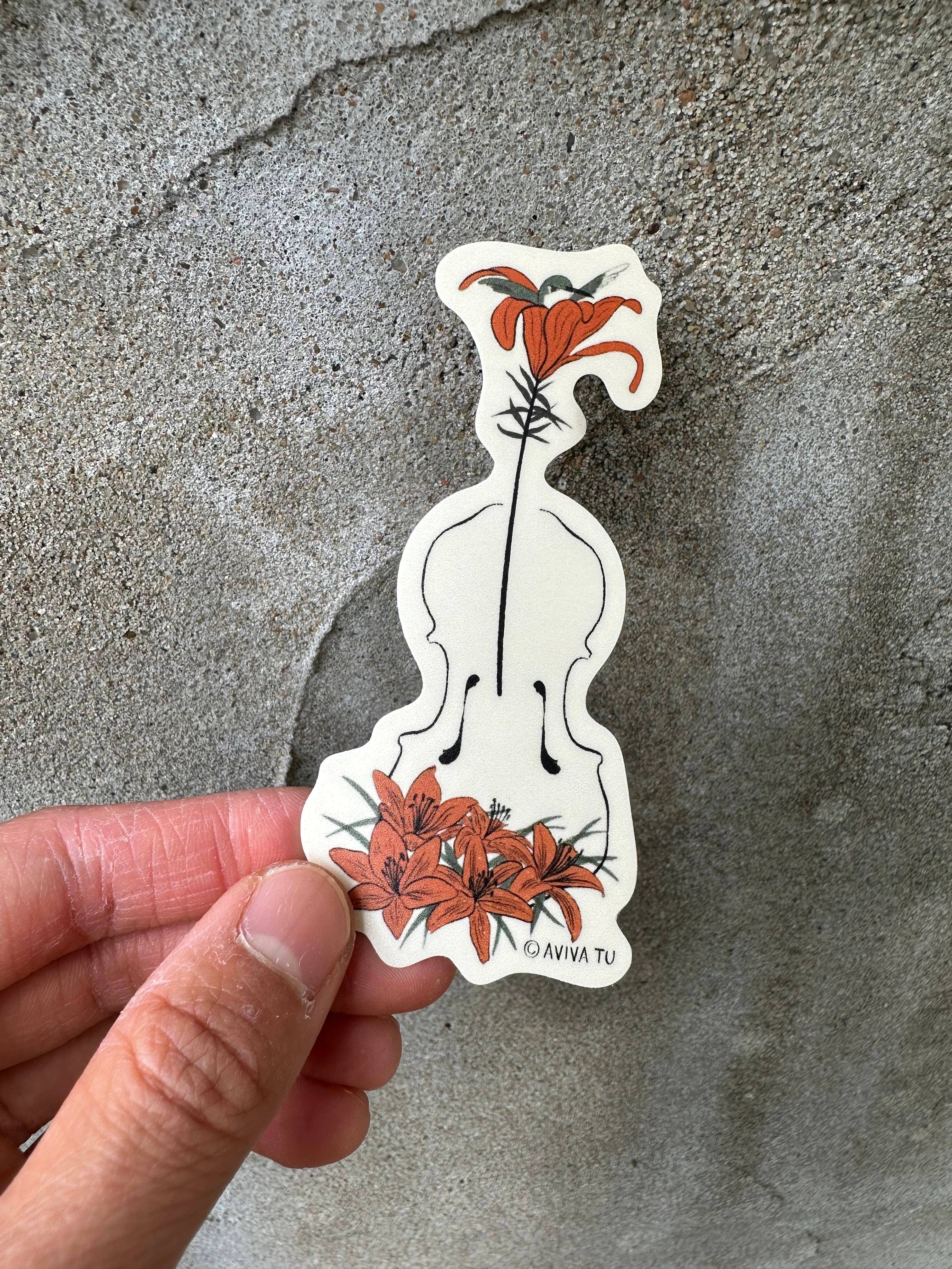 AVIVA TU LLC - Wholesale Sticker - Sticker-Botanical Music Instruments11