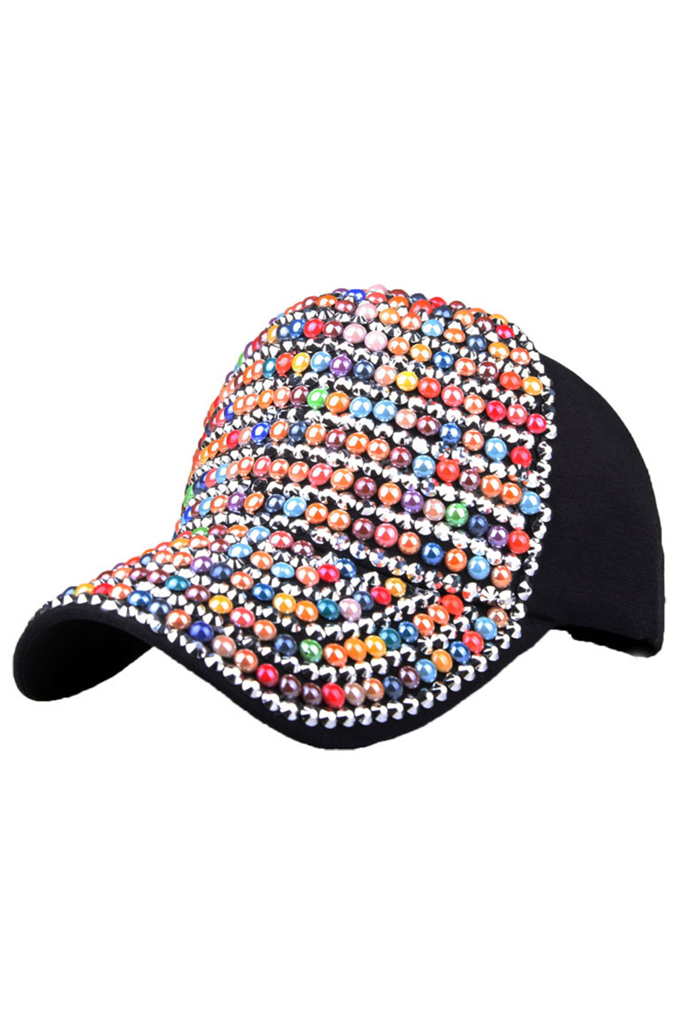 Ole - Vente Casquette de baseball – femme - Casquette en perles et strass C05063