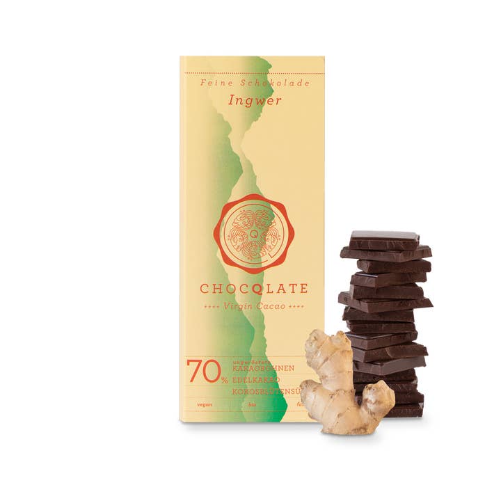 Chocqlate - Wholesale Chocolate Bar - GINGER CHOCQLATE organic chocolate - pack of 101