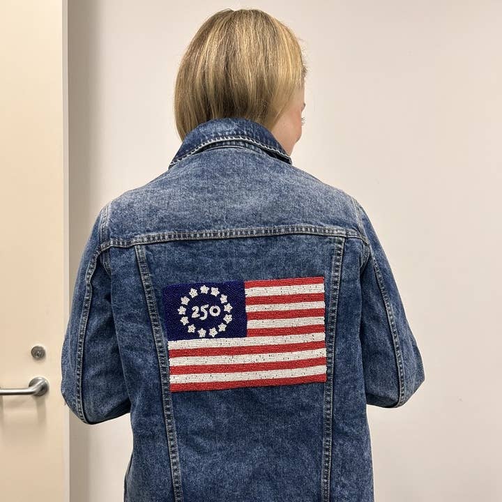 AMERICA250 Mörk denimjacka för wholesale av Tiana Designs