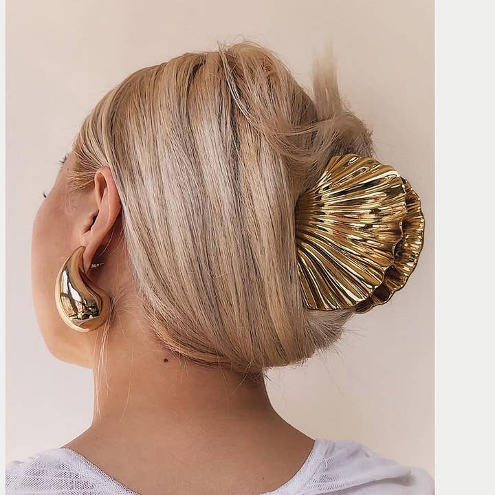 LadyJuneAccessories – wholesale Hårklämma - Dam – Skalformade metallhårkloklämmor, eleganta hårtillbehör