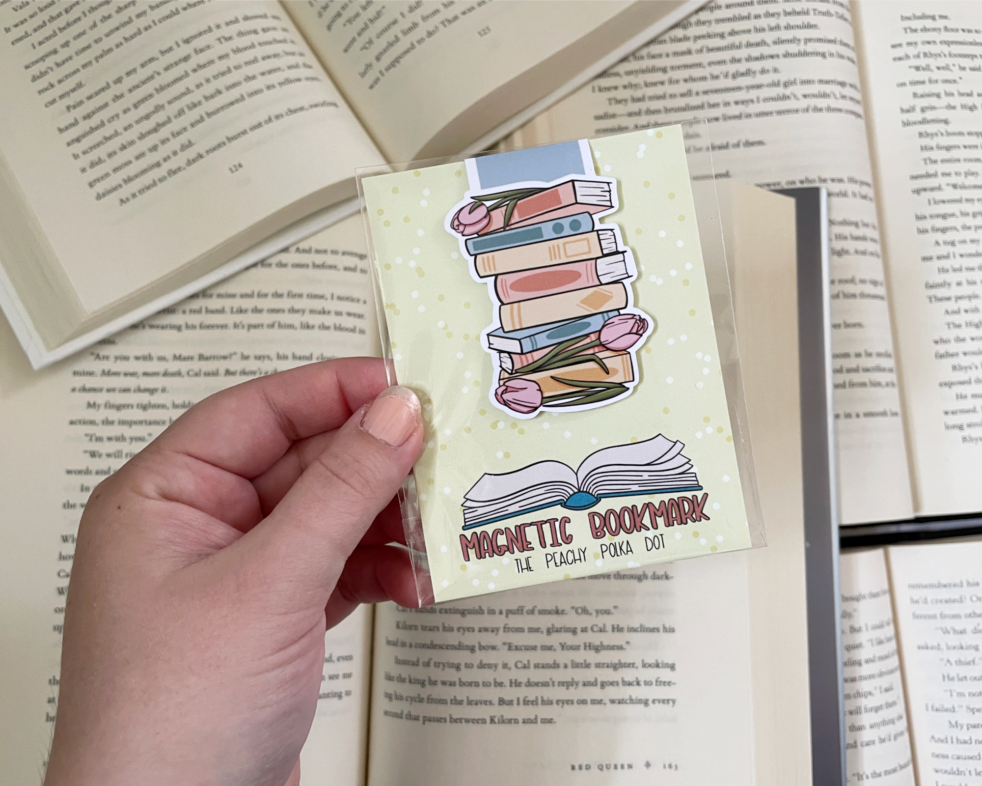 The Peachy Polka Dot – Engroshandel Bogmærke – Romantik bog stak magnetisk bogmærke, romantiske bøger7