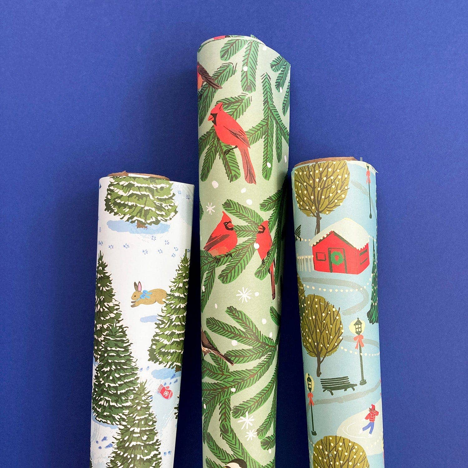 Smudge Ink - Wholesale Wrapping Paper Roll - Winter Outdoors Gift Wrap Bundle - 18 Rolls or 36 Sheets0