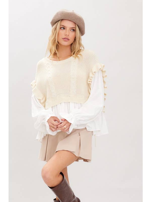 ILLA ILLA - Wholesale Tops Set - Women's - Knitted Vest And Blouse10