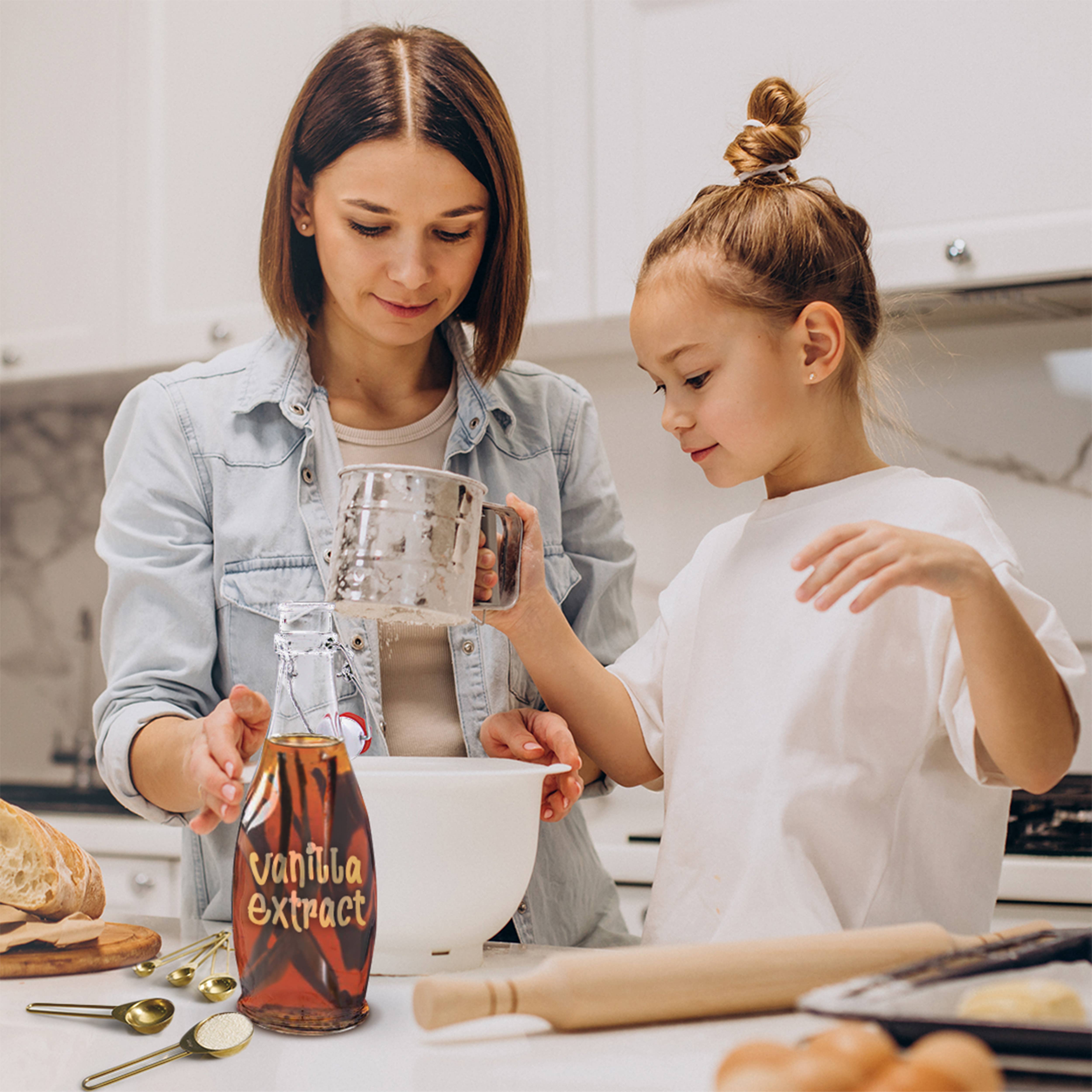 Nevlers - Wholesale Milk/Juice Bottle - Glass Swing Top Bottles - 17 oz. Teardrop Design (Set of 12)1