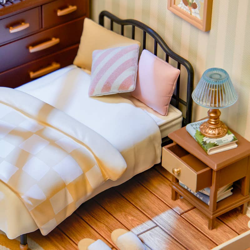 Robotime - Vente Kit de bricolage - DW009 Sweet Dream, chambre à coucher Rolife DIY, maison miniature en ABS6