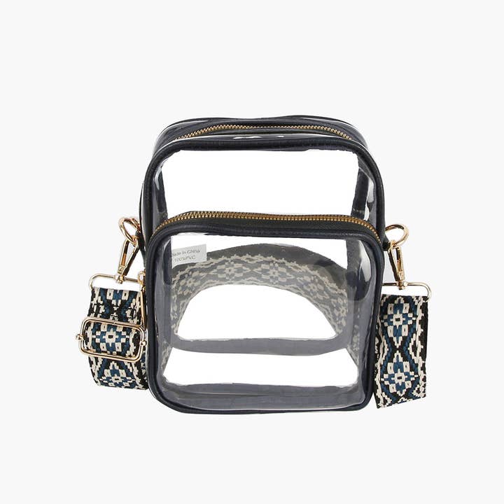 Guitar Strap Clear Crossbody Bag for wholesale by Handbag Express