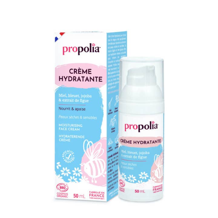 Crème hydratante Peaux sèches & sensibles Certifiée Bio pour la vente par Propolia®