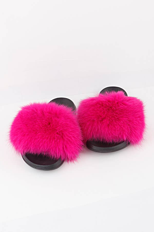 3AM BY H&D ACCESSORIES - Wholesale Slippers - Women's - Fox Fur Slippers1
