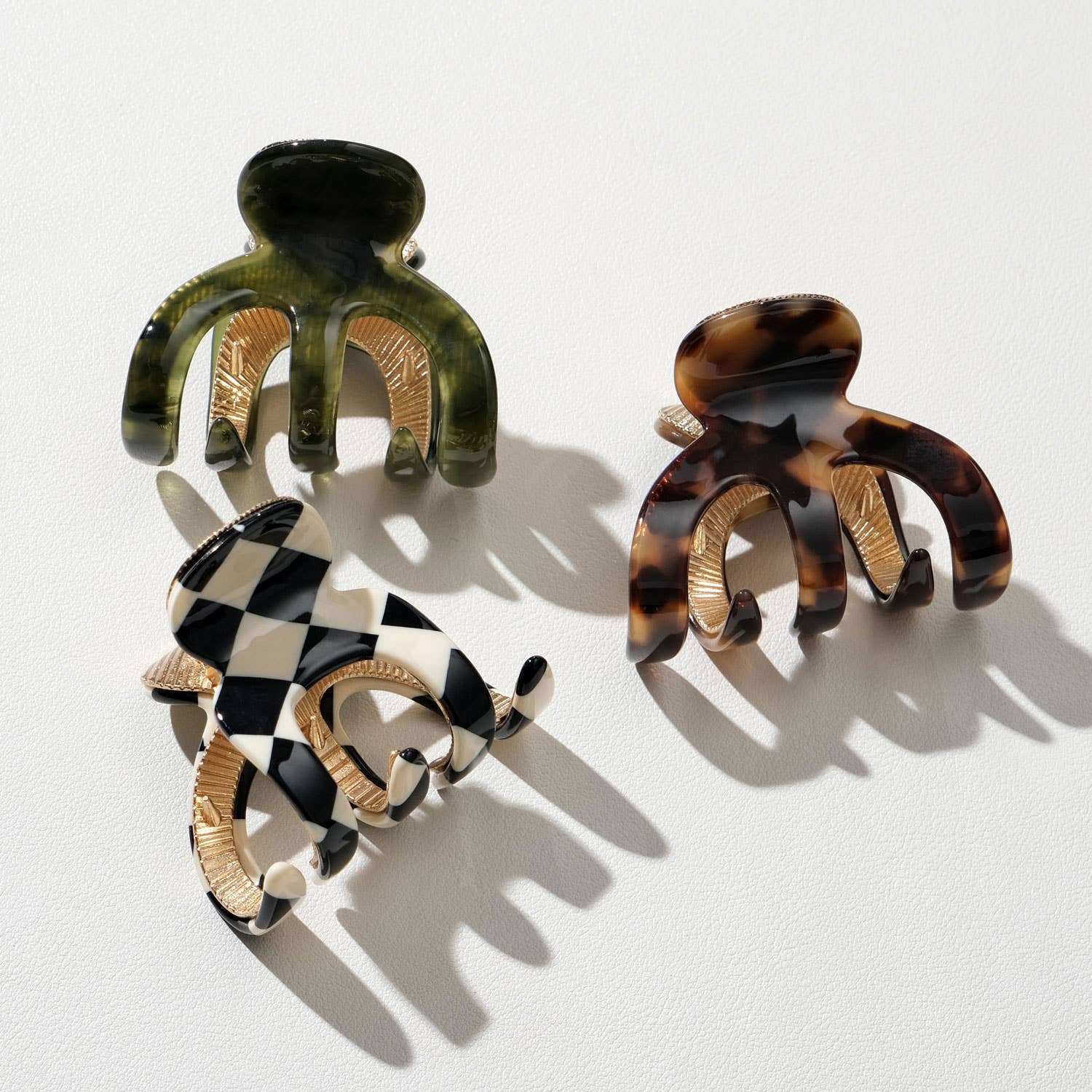 Assorted Jade Vintage Octopus Metal Claw Clip - Small for wholesale on Faire1