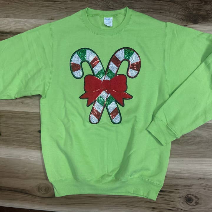 Sequin Candy Canes for wholesale by Hill House Graphix LLC