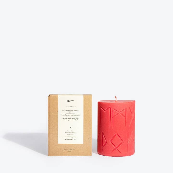 Smells Like Spells – vela pilar por atacado – Vela Rúnica FREYA1