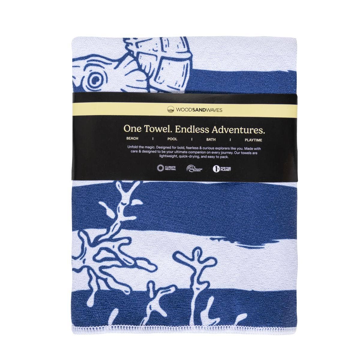 WOODSANDWAVES - Wholesale Beach Towel - Tidal Treasures - Beach Towel for Kids - non-toxic, quick-drying & gentle on the skin (140cm x 70cm)6