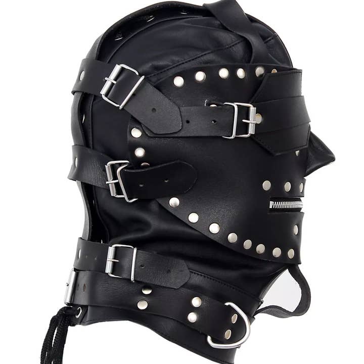The Master Tanners - Wholesale Sex Toy - BDSM Hood Sensory Deprivation Mask Leather Bondage Hood