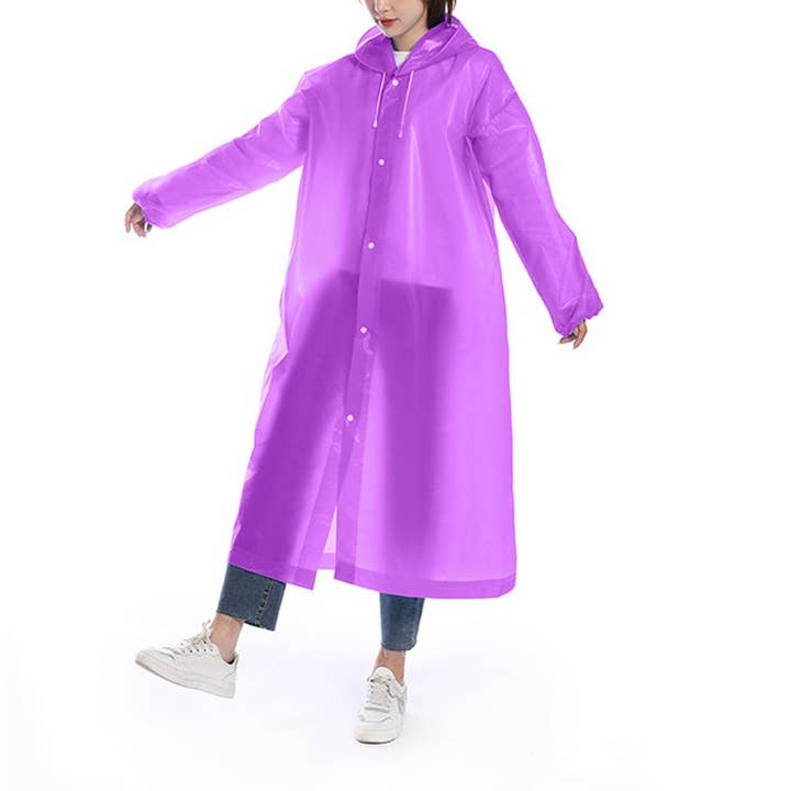 CWMM1494_PEVA REUSABLE HOODED RAINCOAT and other Purchase Wholesale reusable rain poncho. Free Returns & Net 60 Terms on Faire trending on Faire.