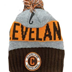 Cleveland City Pom Pom Cuff Knit Hat for wholesale by Turnovers Inc