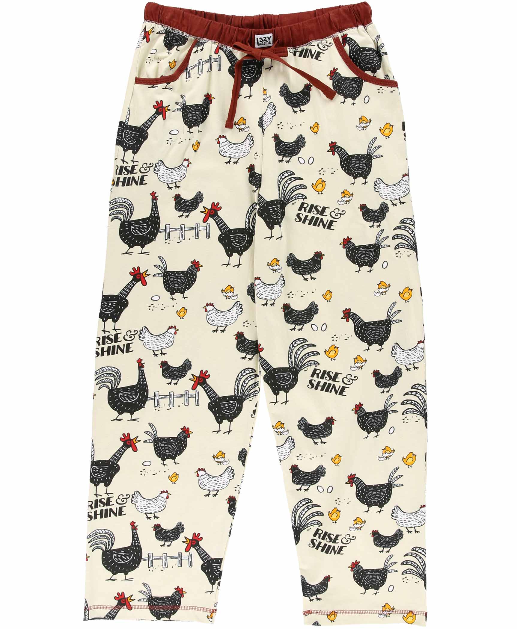 Lazy One - Vente Bas de pyjama – femme - Pantalon de pyjama pour femme Rise & Shine Chicken0