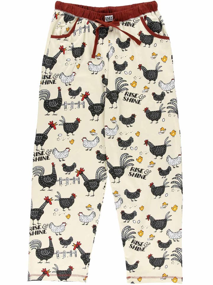 Rise & Shine Chicken Women's Pajama Pant for wholesale by Lazy One