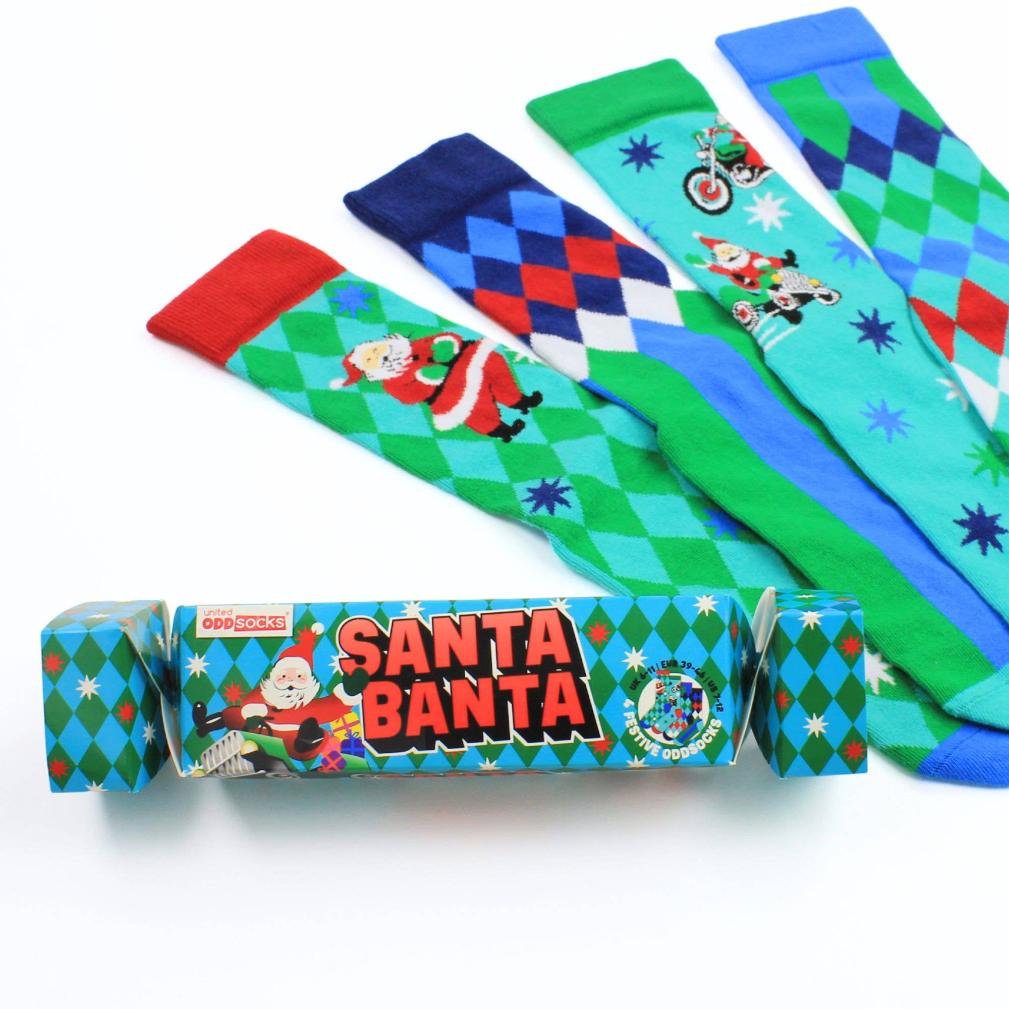 Sock Academy – wholesale Socks – Men's – SANTA BANTA - 4 Odd Socks Christmas Cracker |United Oddsocks7