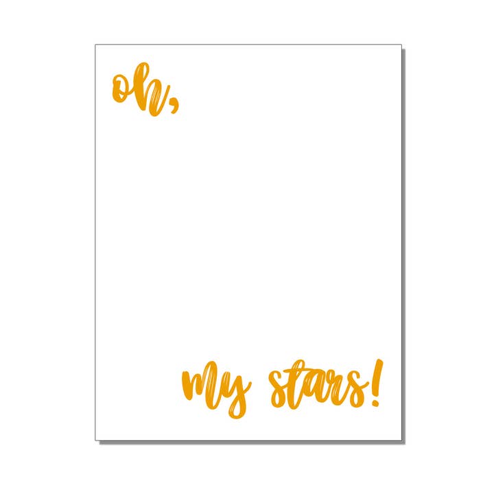 Southern Sass Notepad - Oh My Stars - Charming Scratch Pad for wholesale by The Mad Padder