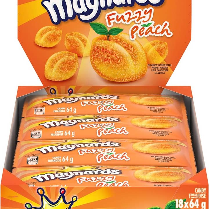 Echo Sales Canada - Wholesale Gummy - Maynards Fuzzy Peach Candy - 64g- 18 ct