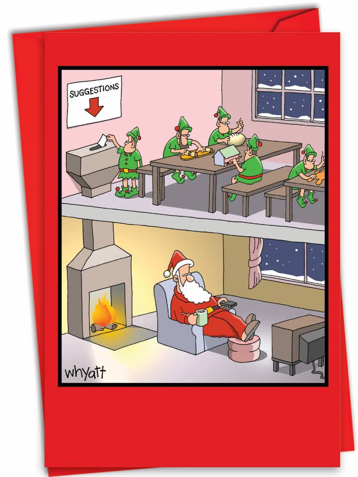(1 kort) Julekort - Julemandens forslagsboks for engroshandel hos NobleWorks