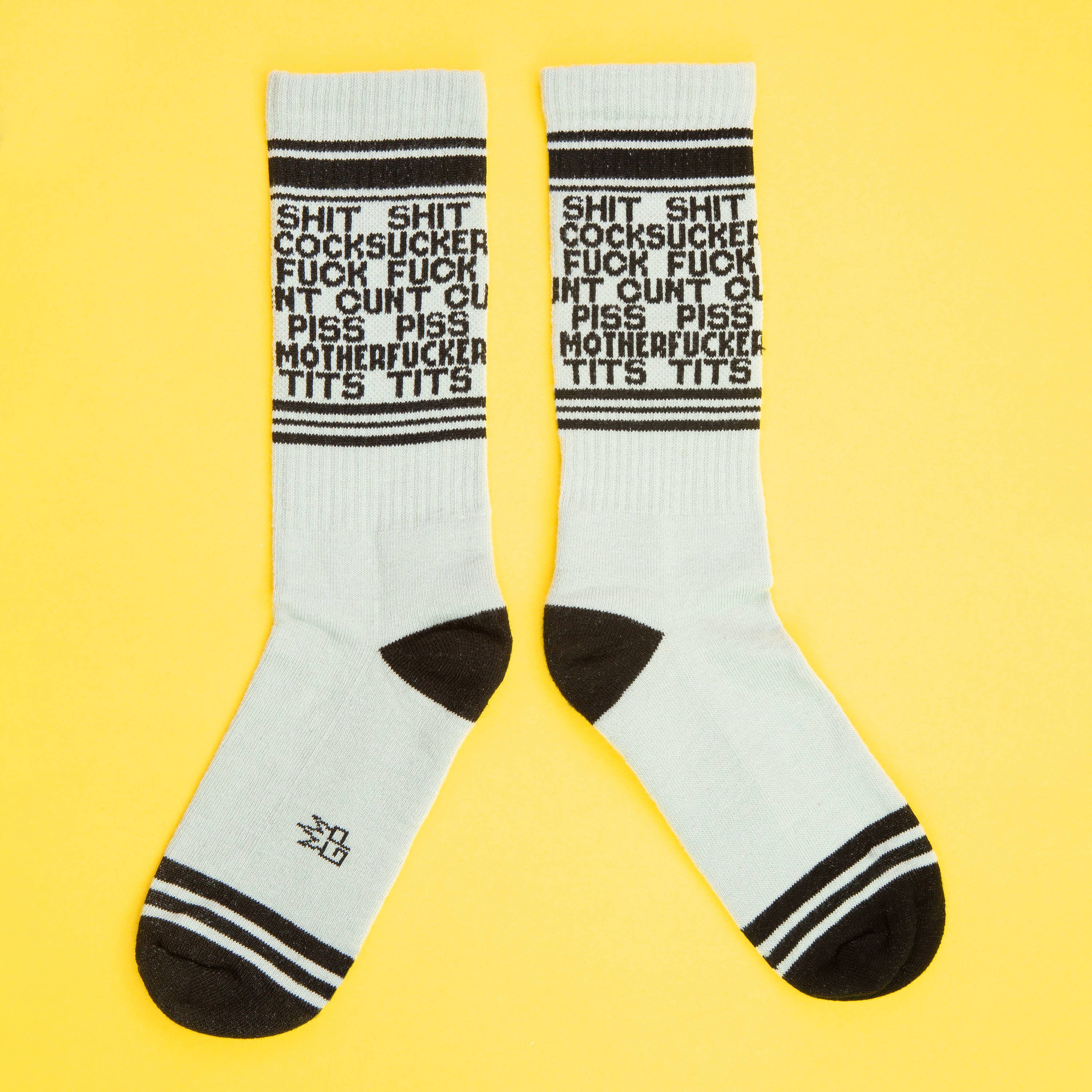 Gumball Poodle – wholesale Socks – Unisex – Dirty Words Gym Crew Socks4