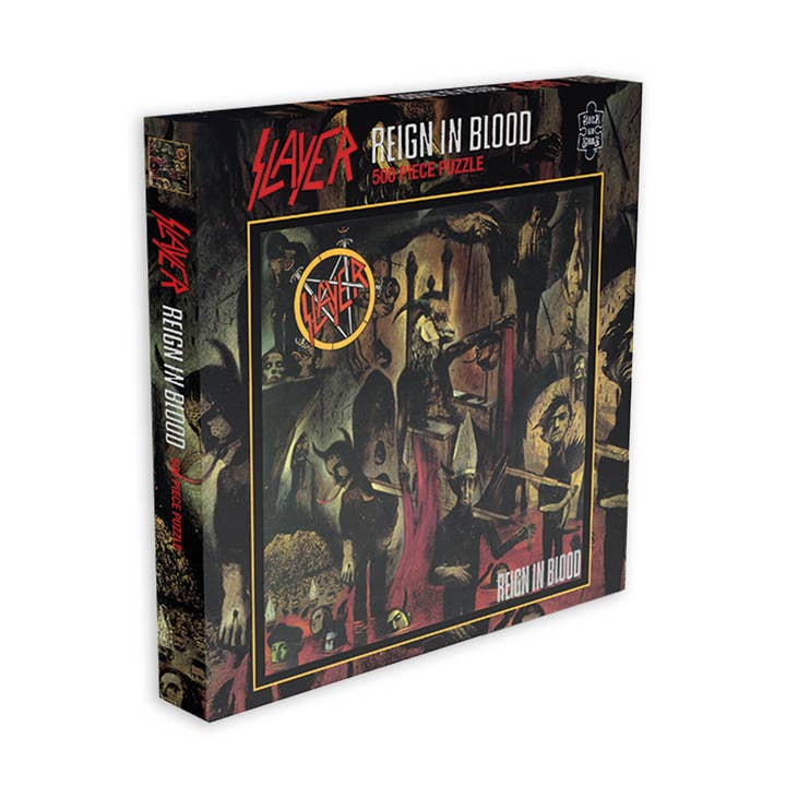 Slayer Reign In Blood (500-teiliges Puzzle) für den Großhandel von AQUARIUS, GAMAGO, ICUP, & ROCK SAWS by NMR Brands