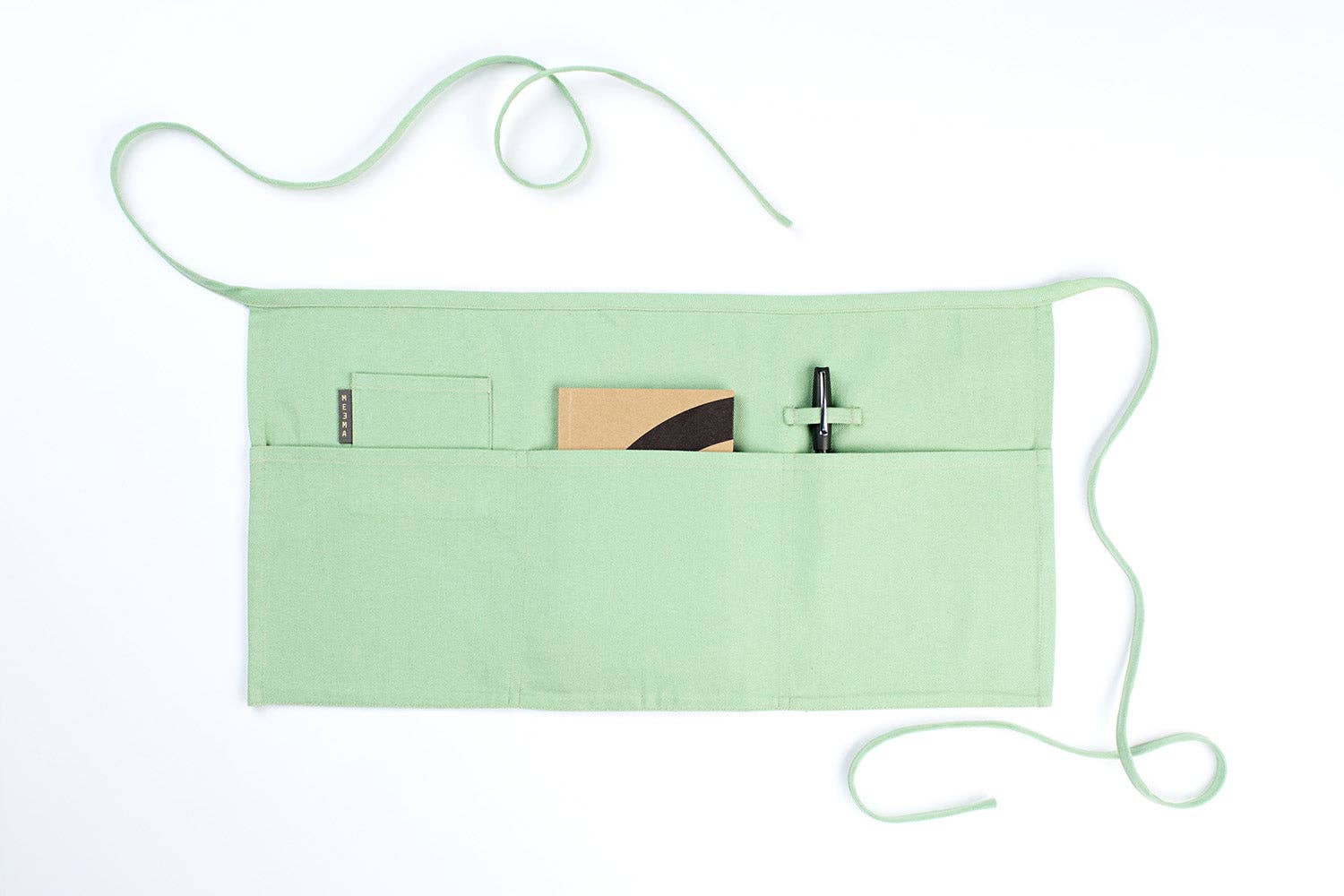 MEEMA - Vente Tabliers - Tablier de serveur en coton MEEMA, tablier mi-long avec poches1