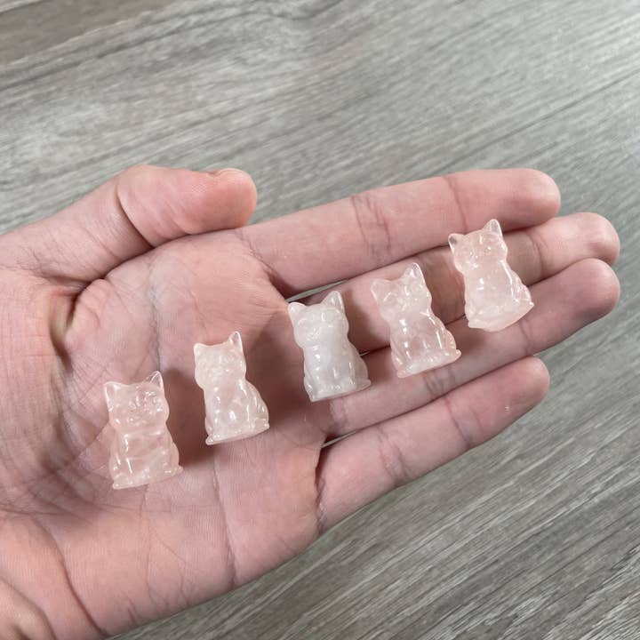 Keystone Crystals - Wholesale Decorative Figurine - Small Gemstone Cat Figurine – Carved Crystal Animal Statue4
