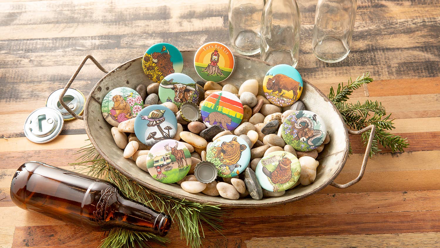 Two Little Fruits - Wholesale Bottle/Wine Opener - Sunflower & Bison Bottle Opener – Magnetic3