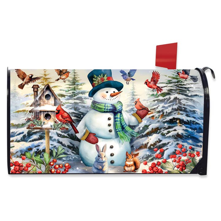 Snowman and Birds Mailbox Cover for wholesale by Briarwood Lane