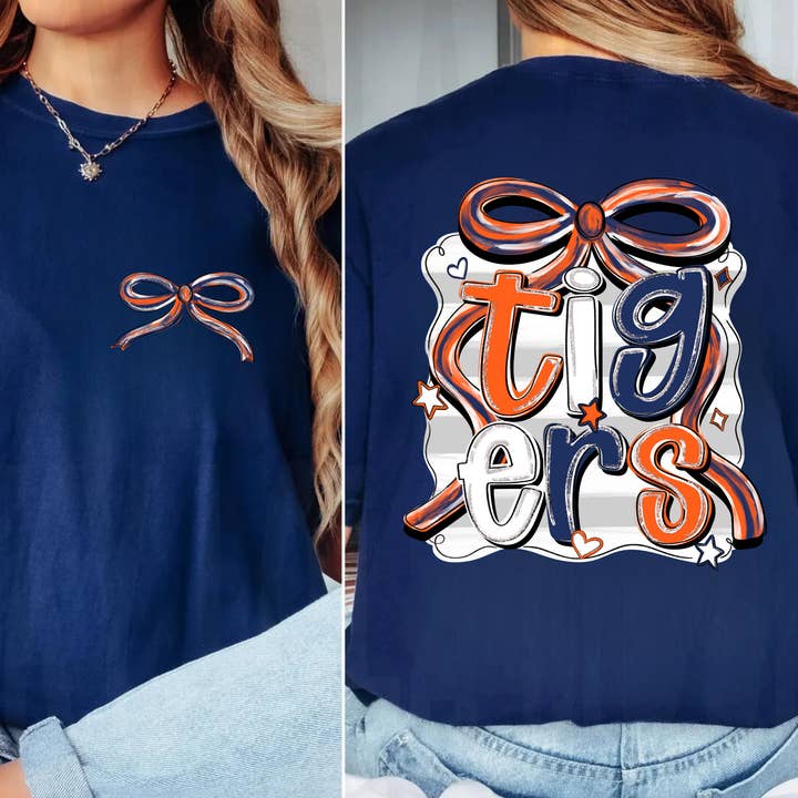 Coquette Tigers Tee for wholesale by Pocketful of Prints