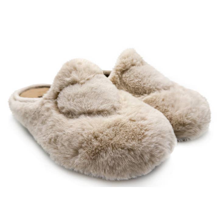 thies 1856 ® Rec Fluffy Heart Toffel vegansk beige för wholesale av thies