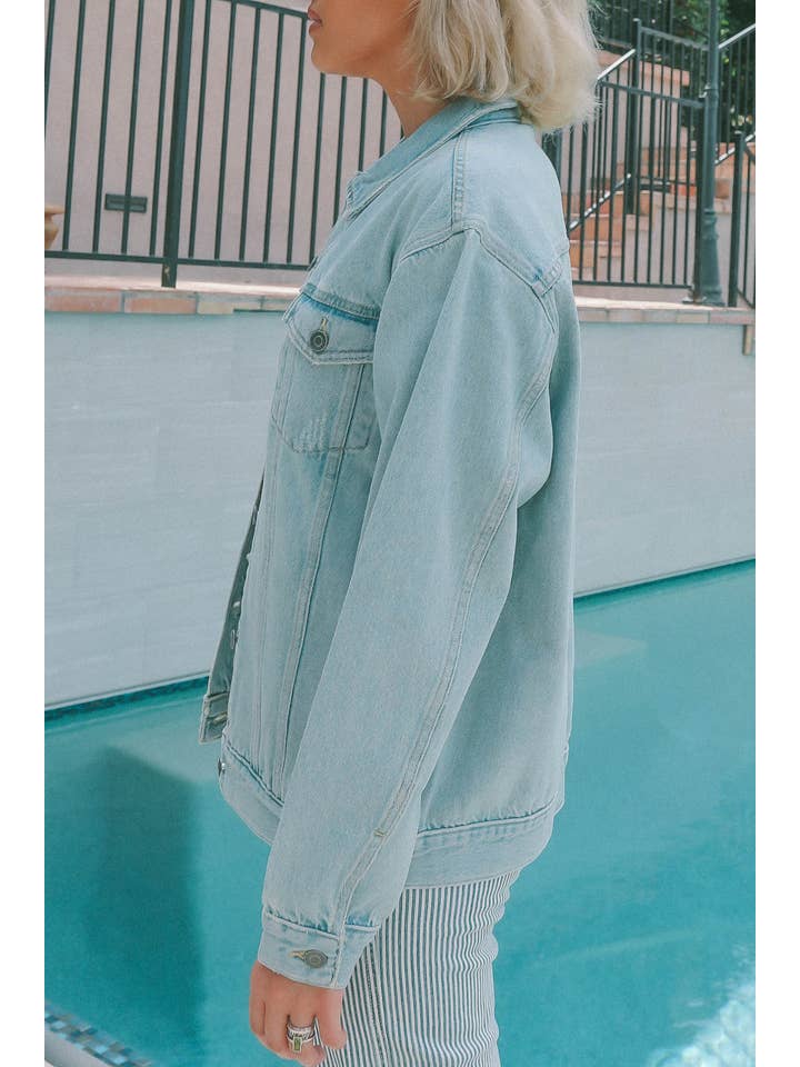 People Of Leisure - Wholesale Denim Jacket - Women's - The Canyon Bleach Denim Jacket4