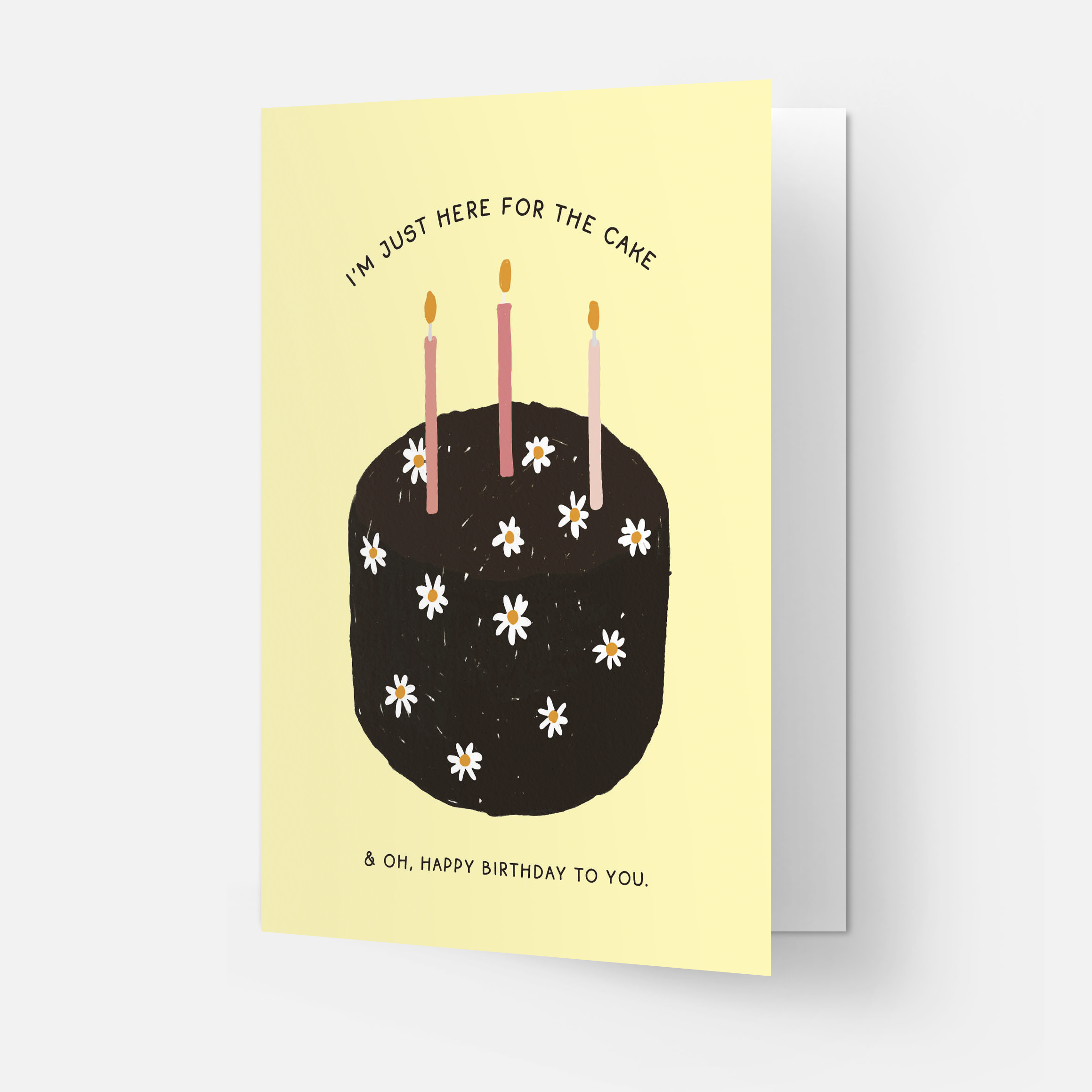 Kaart Blanche - Wholesale Birthday Card - Here for cake - trending greeting card1