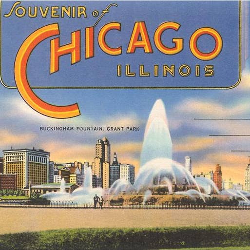 Stampa d'arte CH-556 Fontana di Buckingham, Grant Park per la vendita all'ingrosso da parte di Found Image Press