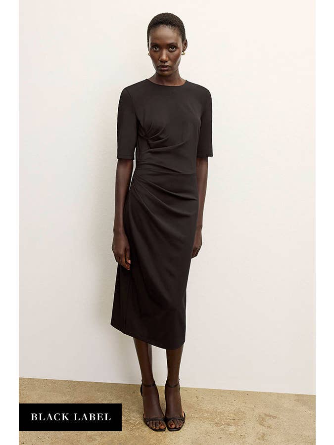 M.M.LaFleur - Wholesale Dress - Women's - Ciela Dress - Italian Jersey :: Black