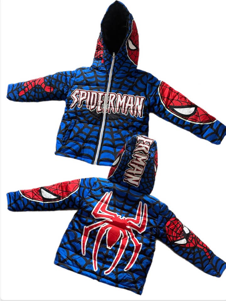 Dimi Rogue - Wholesale Puffer Jacket - Kids - Kids Spider Man blue Puffer