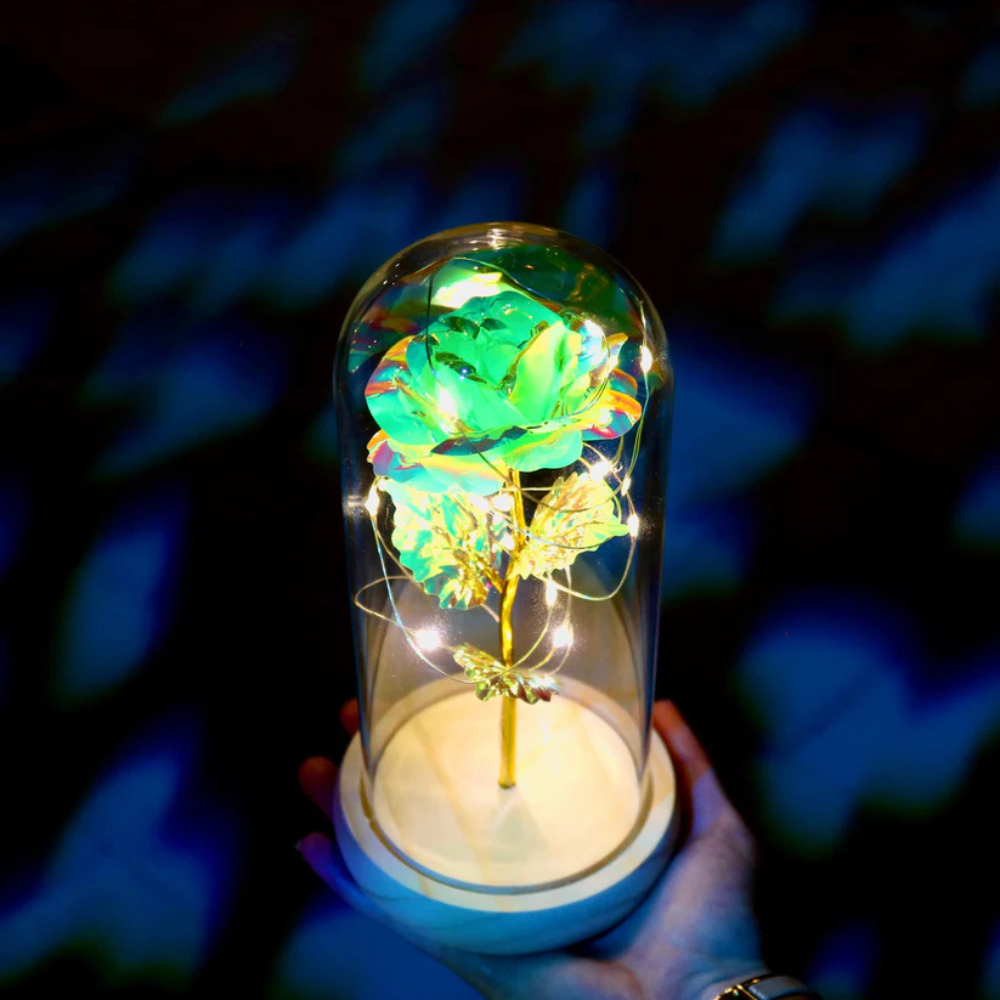 Moderny – wholesale Dekorativt bordsobjekt – Faerelle™ Glittrig Ros14