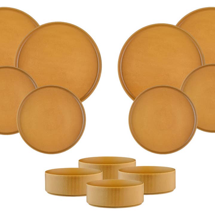 Serviço Os Essenciais SCANDI - 12 peças - Ocre por atacado de Björn