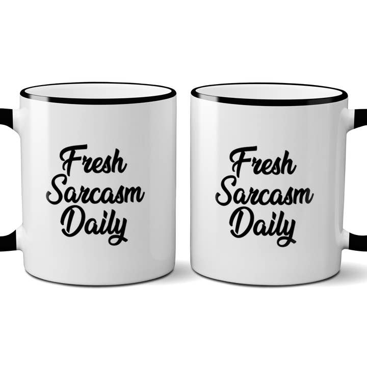 Fresh Sarcasm Daily Mug w/ Gift Box for wholesale by Quippy Brand