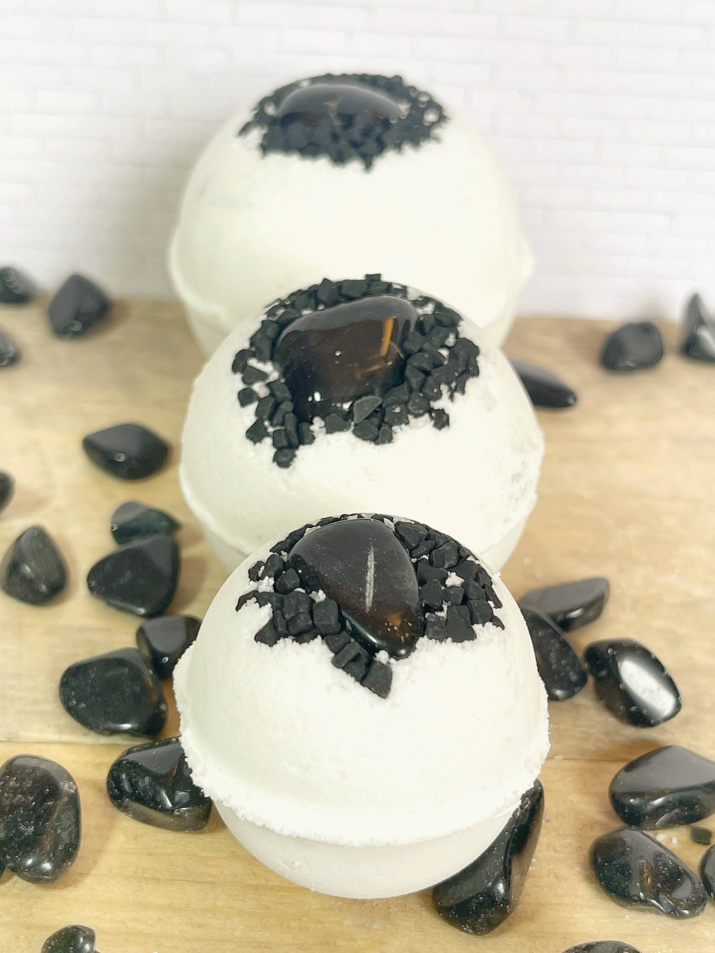 Rage Gems & Jewelry - Wholesale Bath Bomb/Fizz - Obsidian & Black Lava Salt Bath Bomb2