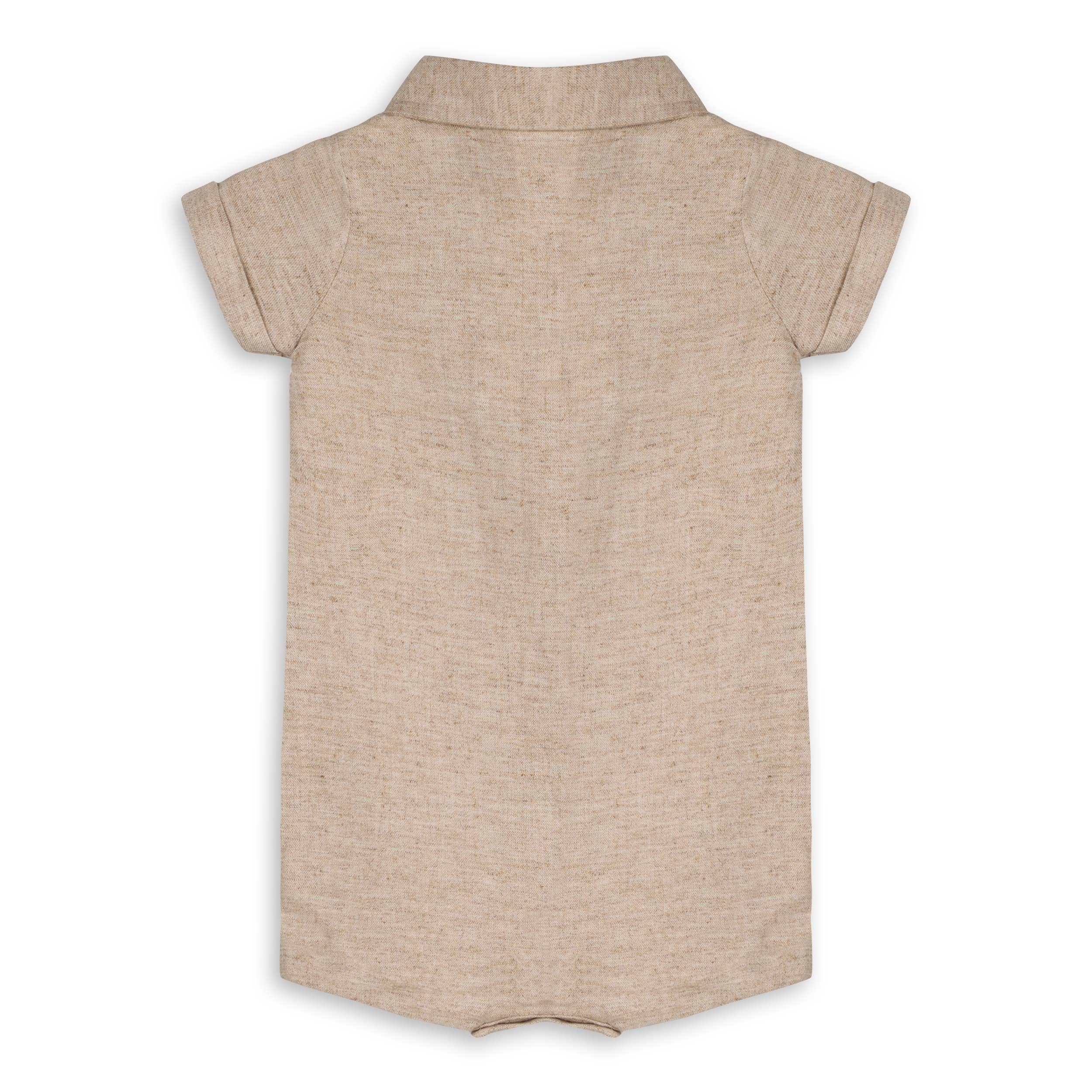 Riley Anchor Baby Romper (Natural Linen Blend) for wholesale on Faire1