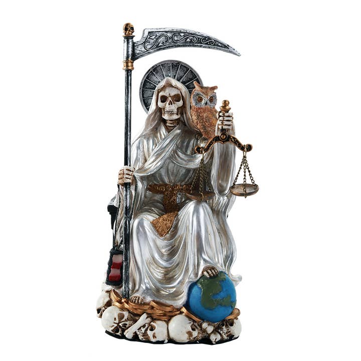 Pacific Trading - Wholesale Decorative Figurine - Sitting Santa Muerte White