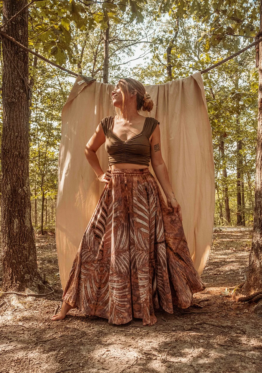 Gardenbelle Shop - Vente Pantalon – femme - Pantalon Palazzo Teint à la main Hippie Boho, Pantalon Bodhi Flowy9