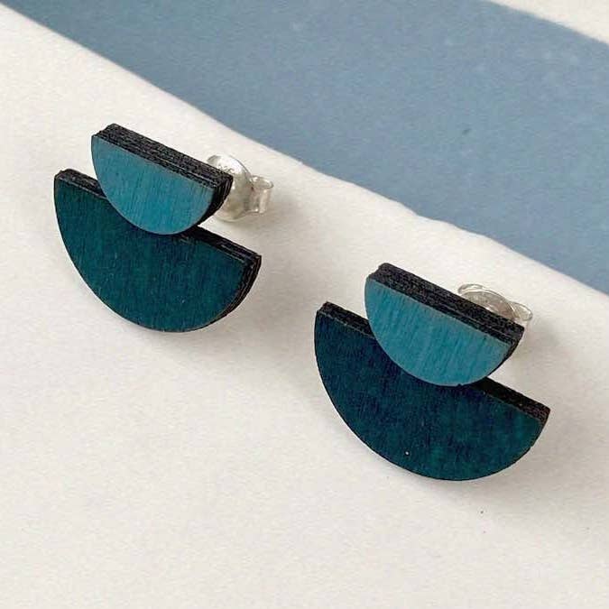 Yol Ohrringe Blaugrün für den Großhandel von Studio Mali