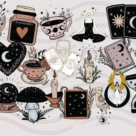 Witchy Stickers for wholesale by Strega Nona Apothecary