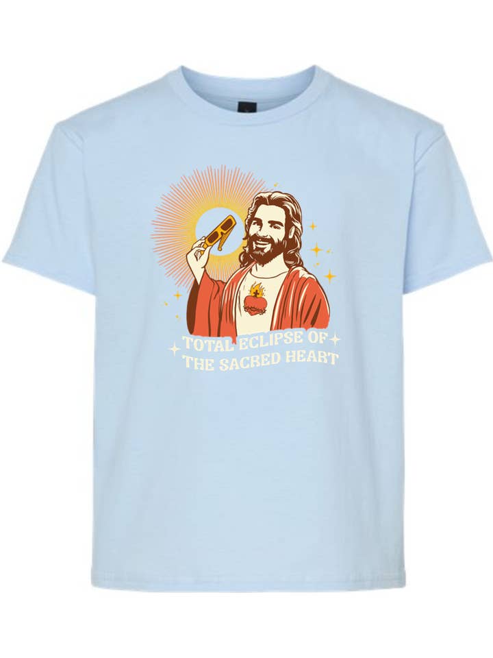 Sock Religious - Wholesale Screen Printed T-Shirt - Kids - Total Eclipse of the Sacred Heart Youth T-Shirt8