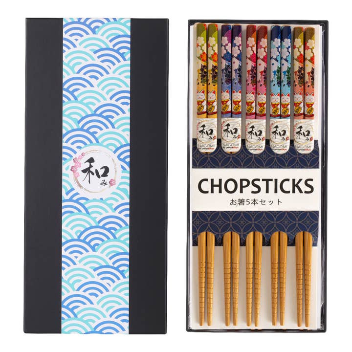 Conjunto de Pauzinhos de 5 Peças Flor com Caixa de Presente por atacado de Urban Tokyo